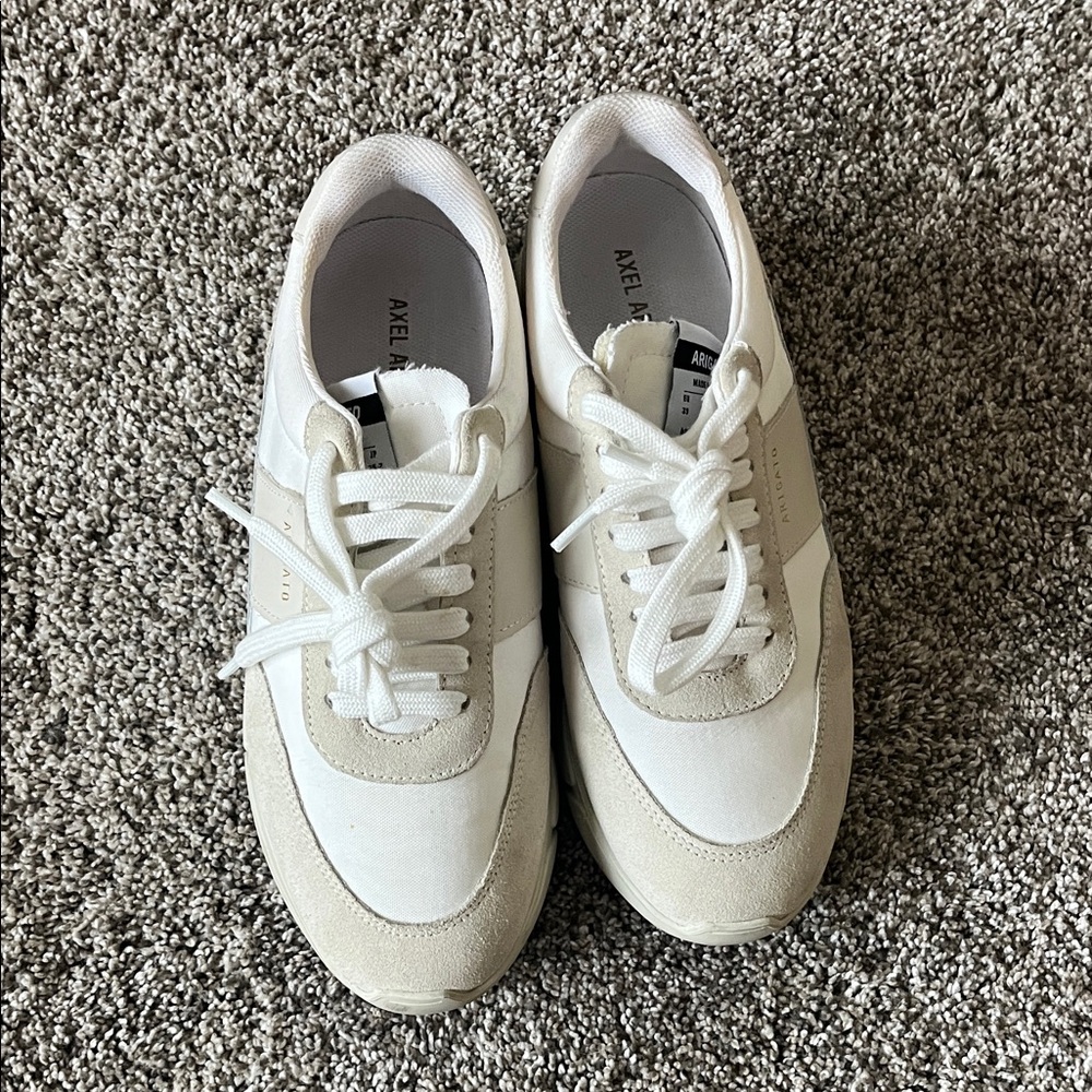 Axel Arigato White and Cream Sneakers